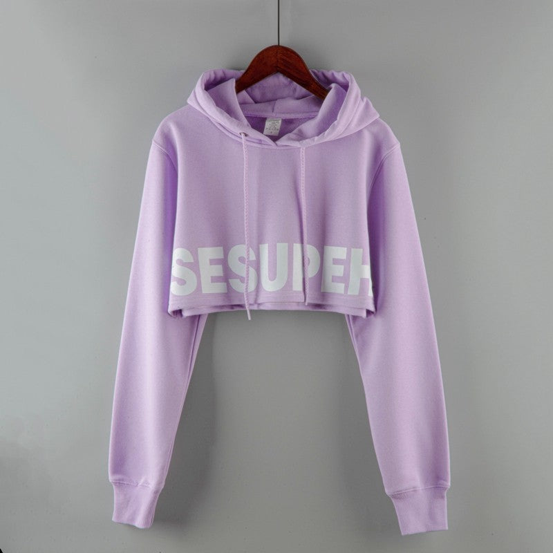 Ultra short hoodie for women's