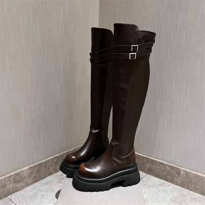 High boots show leg length cotton  shoes