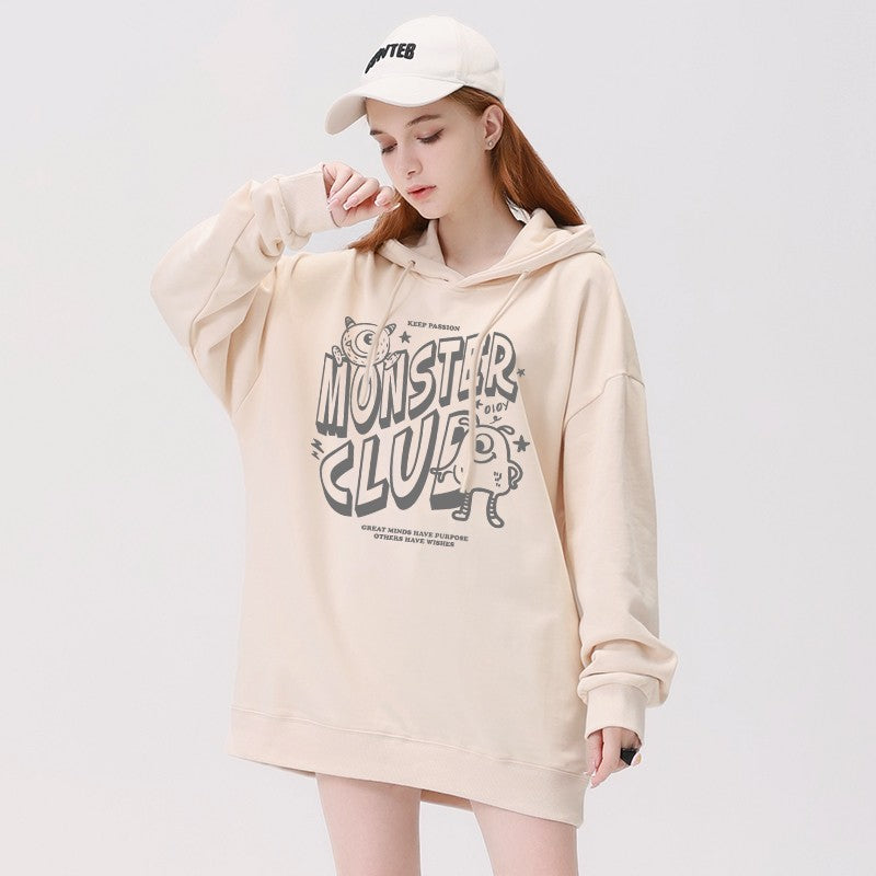 Winter plus velvet loose size hoodies for women