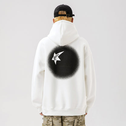 Hoodies foam planet letter print unisex