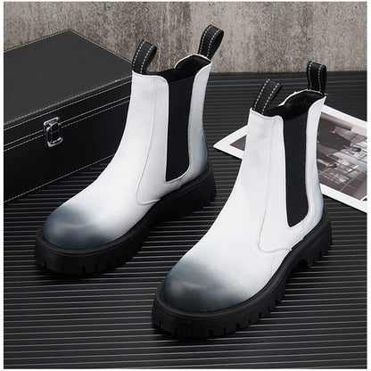 White Martin boots for men