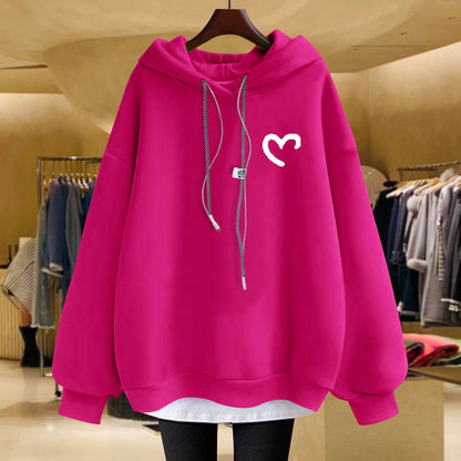 Hooded hoodie women's winter top