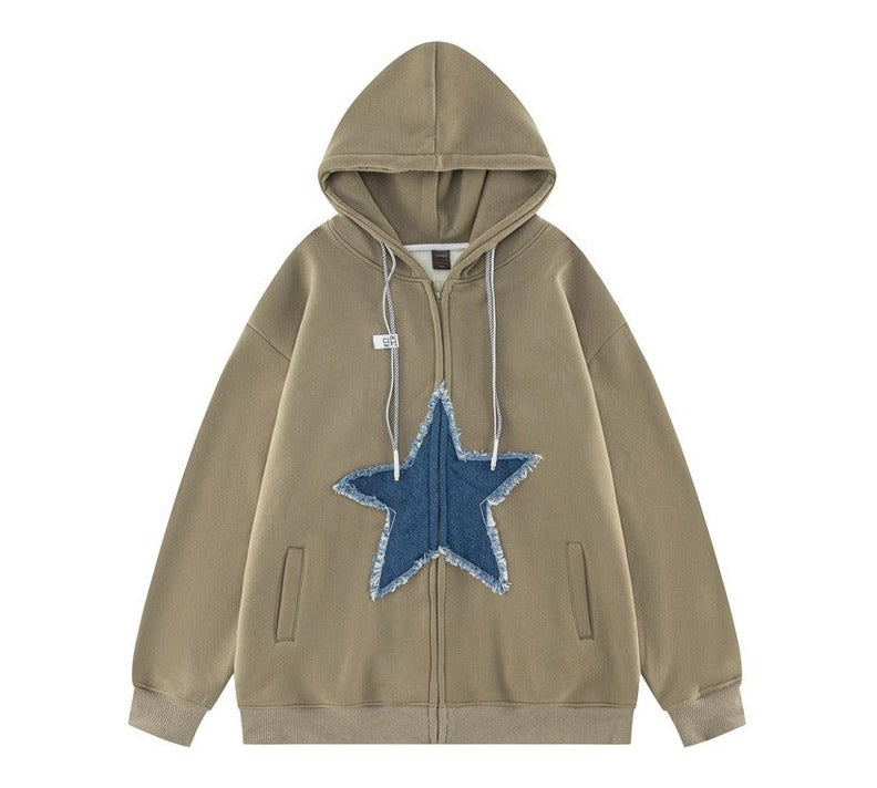 star cardigan sweatshirt jacket