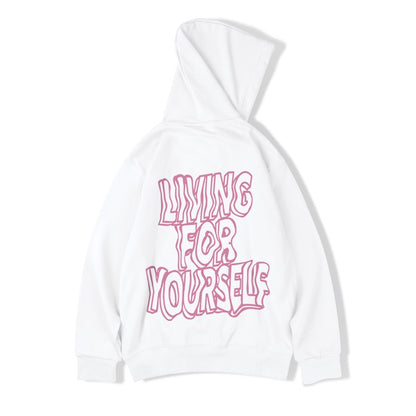 Hoodies living for yourself winter unisex couple hoodies