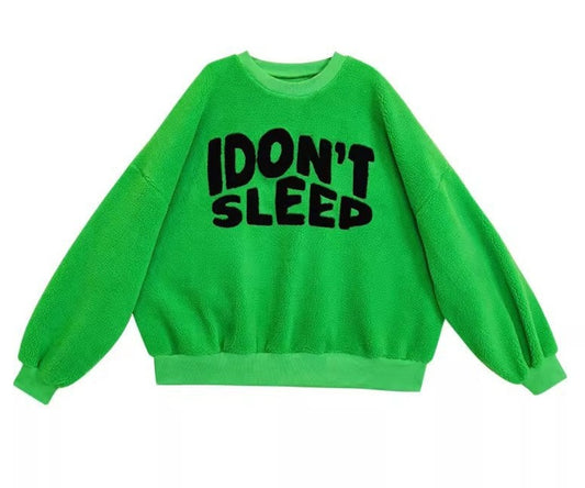 Colorful Embroidered Letters Sports Warm Sweater