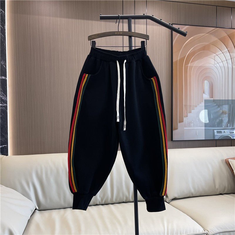 Sports pants side stripe sweatpants