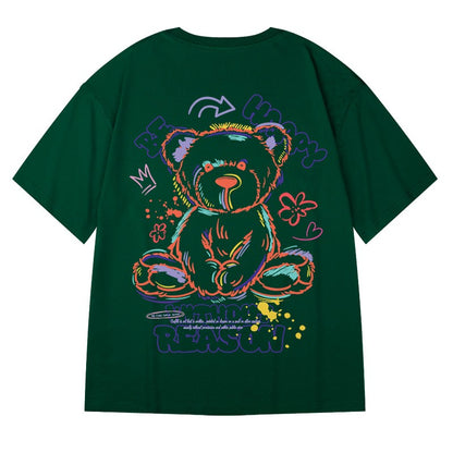 Tshirt couple's men's and women's oversized teddy bear t-shirt