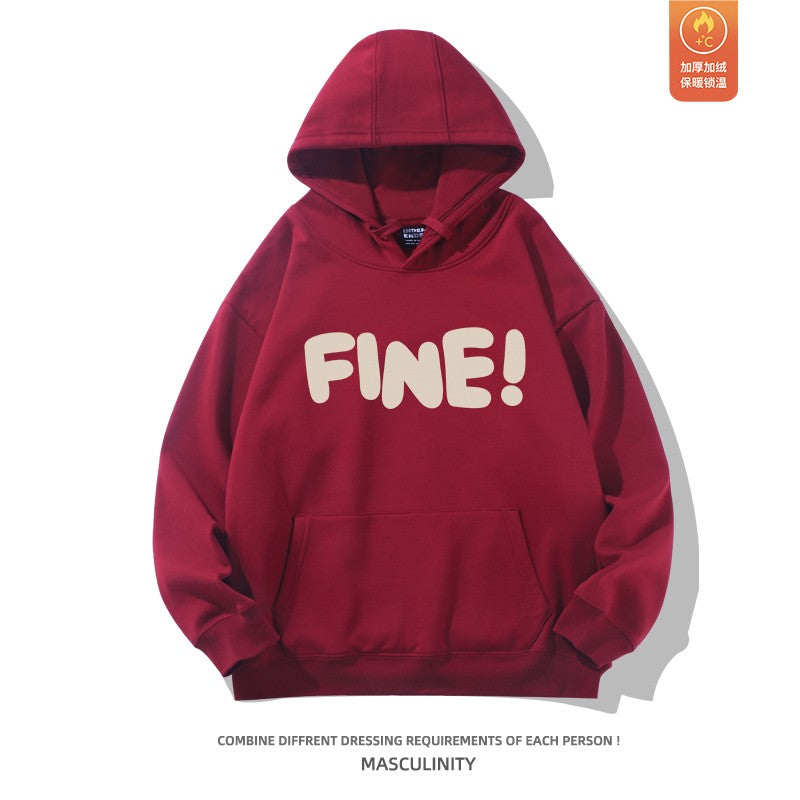 Hooded heavyweight oversize couple sweatshirt