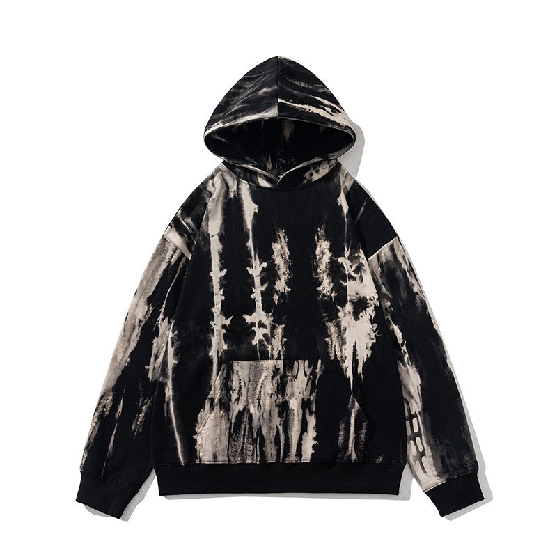 Pullover tie-dye hoodies gradient loose oversize hip-hop wear