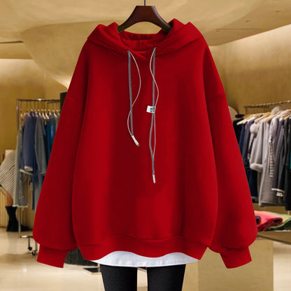 Hooded hoodie women's winter top