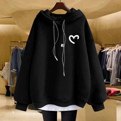 Hooded hoodie women's winter top