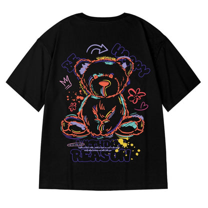 Tshirt couple's men's and women's oversized teddy bear t-shirt