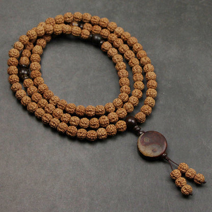 108 Natural Bodhisattva Necklaces with Vintage Celestial Beads