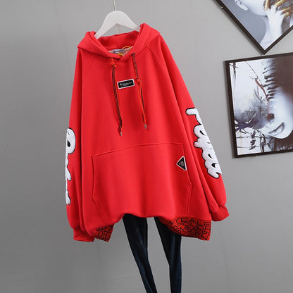 hooded pure cotton sweatshirt women's