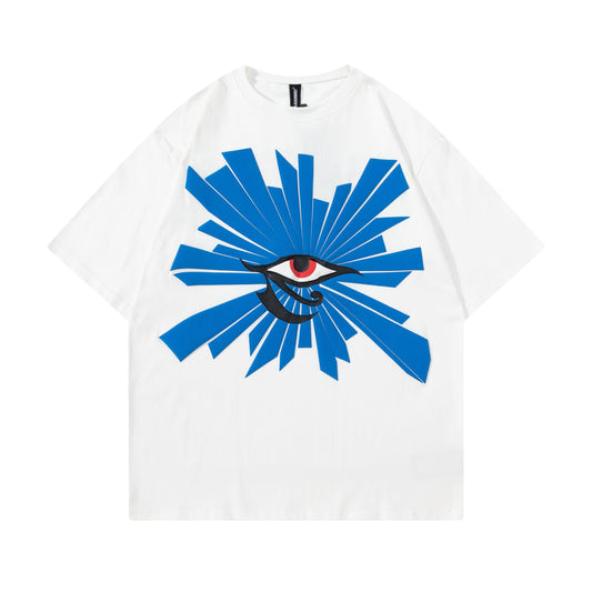 Splash t-shirt unisex sunflower eye print couple hiphop casual T-shirt