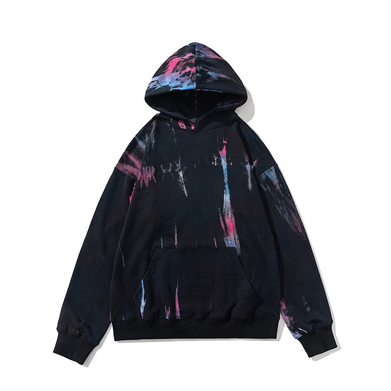 Pullover tie-dye hoodies gradient loose oversize hip-hop wear