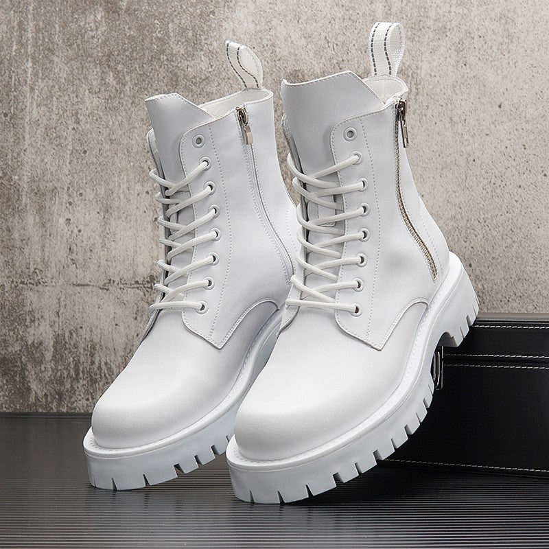 White Martin boots for men