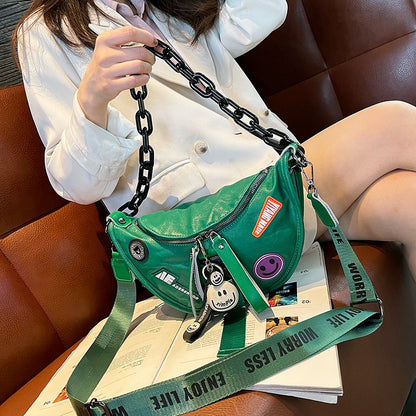 Chain armpit waist crossbody hand bag