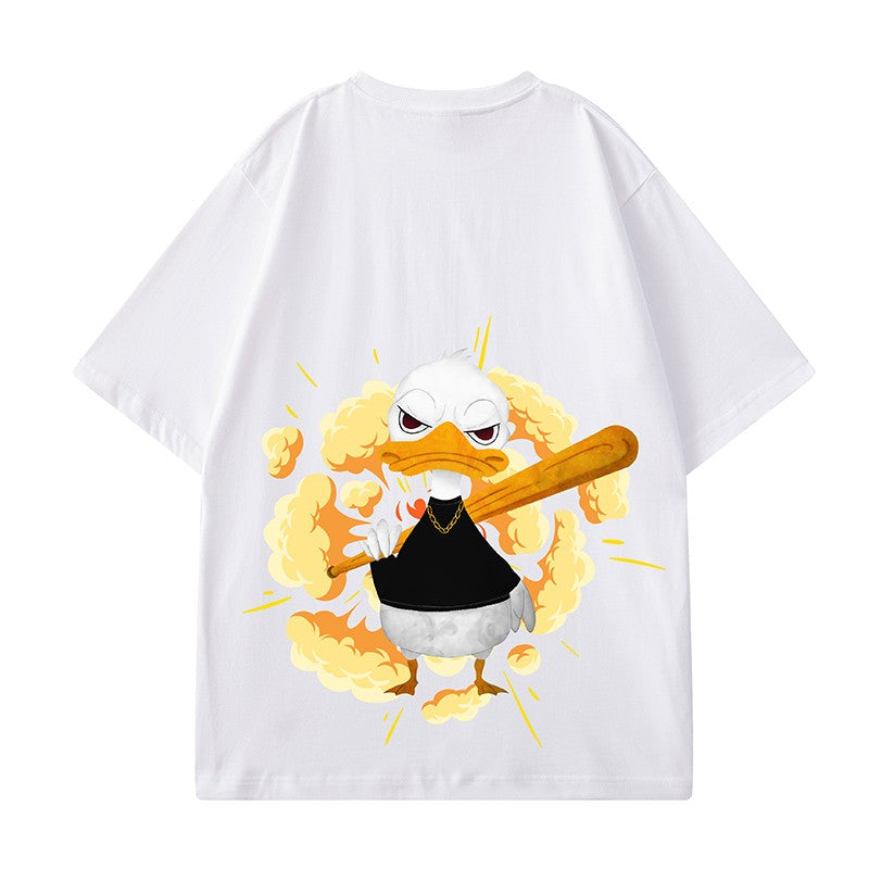 T-shirt spoof cartoon short-sleeved unisex oversize street wear