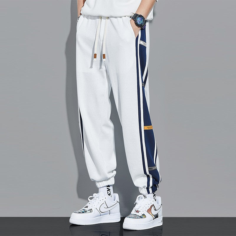 Sports mid high waist men jogger pants