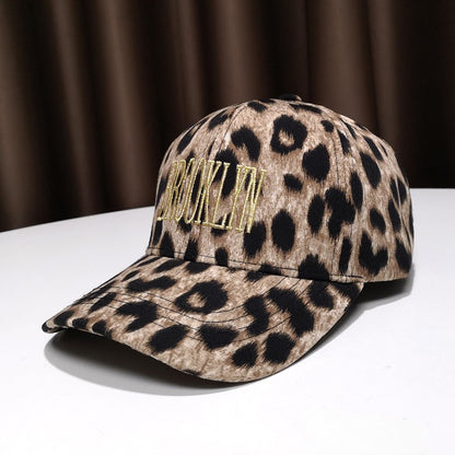 Sunshade Wave Dot Leopard Pattern Hard Top Baseball Hat