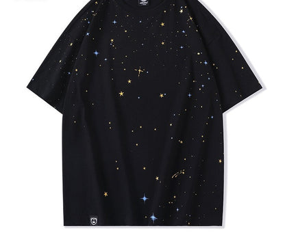 Starry graffiti short-sleeved unisex t-shirt