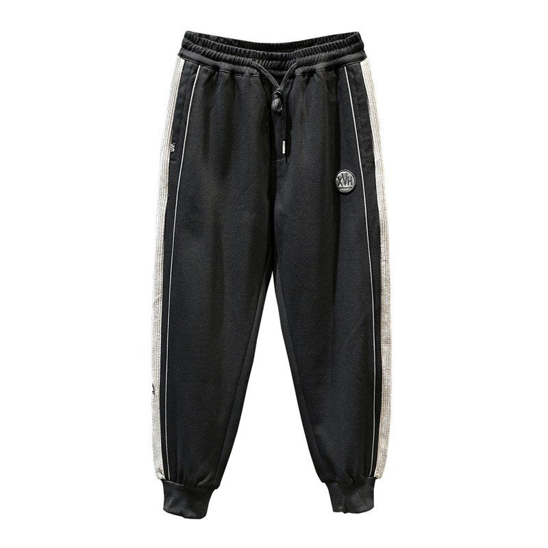 Side strips sports black sweatpant