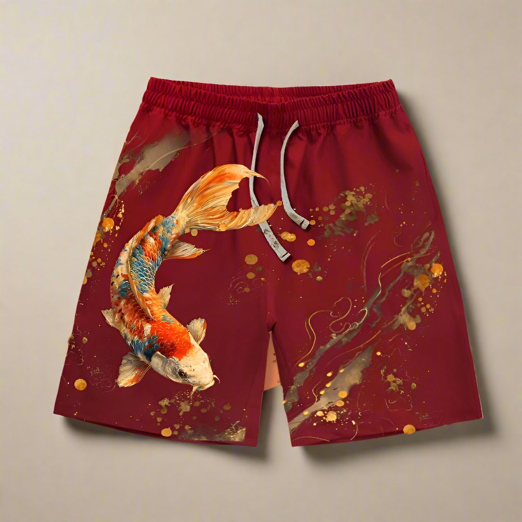 Good luck Koi shorts men/women short pant