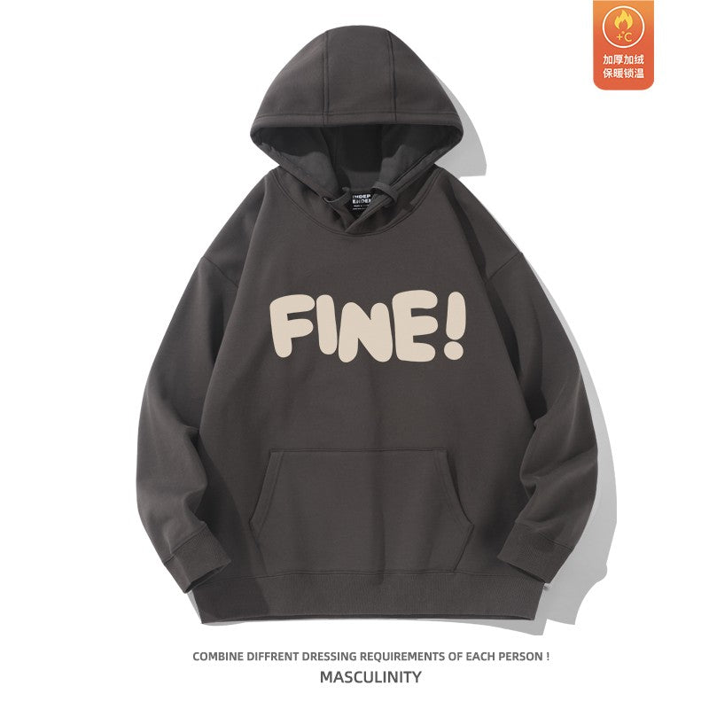 Hooded heavyweight oversize couple sweatshirt