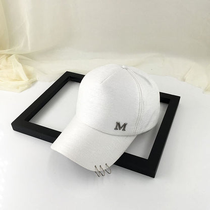 Mercerized cotton 3-ring curved brim peaked Baseball cap