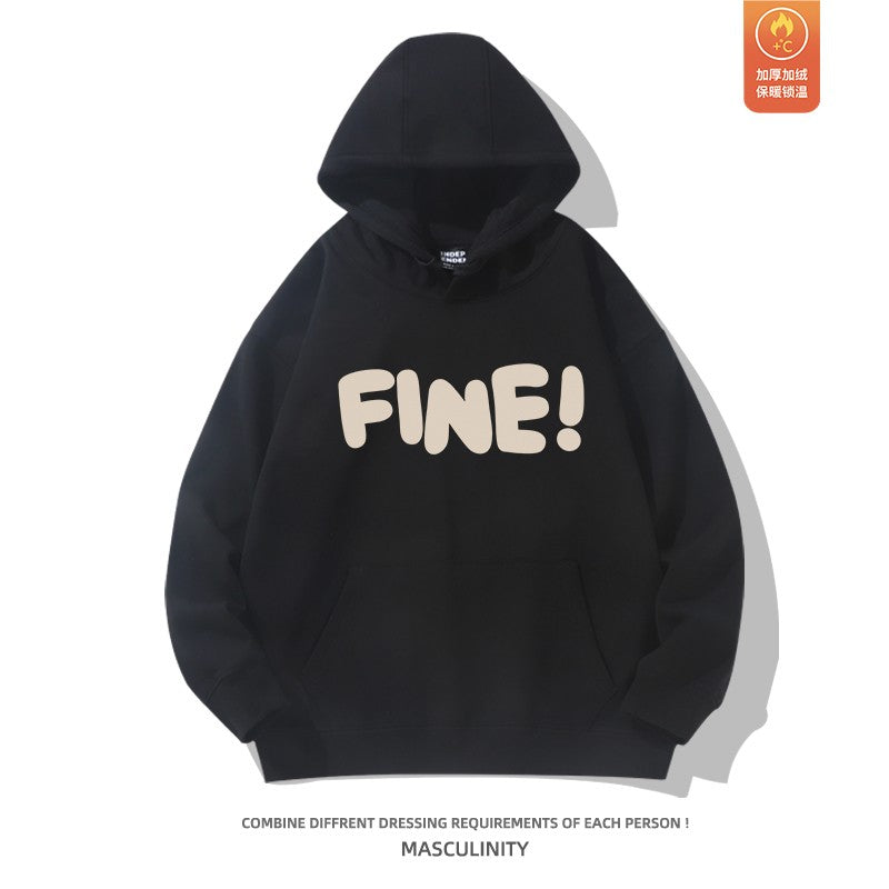 Hooded heavyweight oversize couple sweatshirt