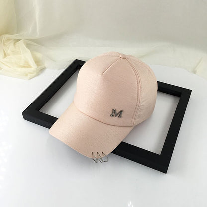 Mercerized cotton 3-ring curved brim peaked Baseball cap