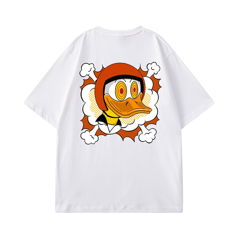 Duck creative fun spoof t-shirt men's loose fit