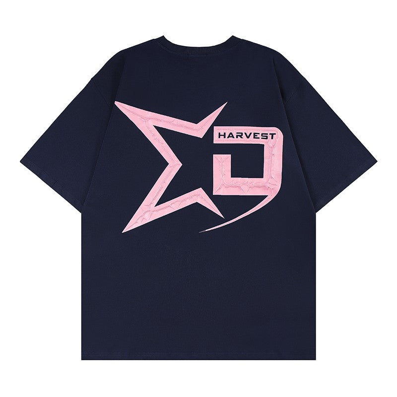 Star Letter Printing Unisex T-shirt