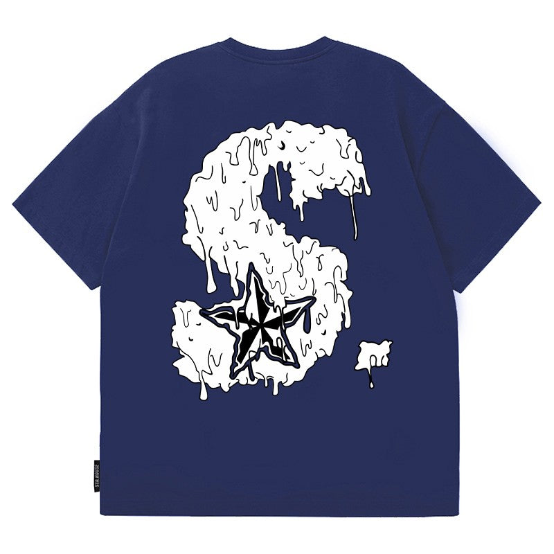 Melting Star T-shirt Hip-hop Street Couples Tee