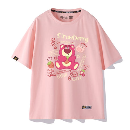 T-shirt Women's Trendy Strawberry Bear Cartoon Top