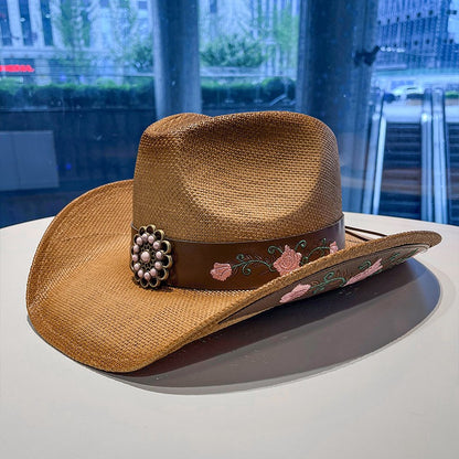 Ethnic western cowboy women's hat