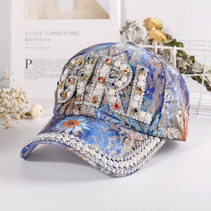 Diamond Pearl Baseball Cap Duck Tongue Hat