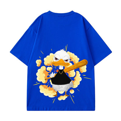 T-shirt spoof cartoon short-sleeved unisex oversize street wear