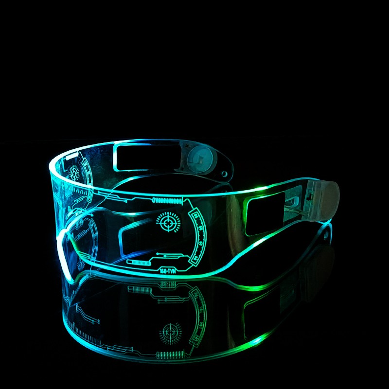 Super coole Discobrille LED Bar Requisiten Brille