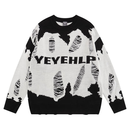 Original ripped and scratched unisex sweater