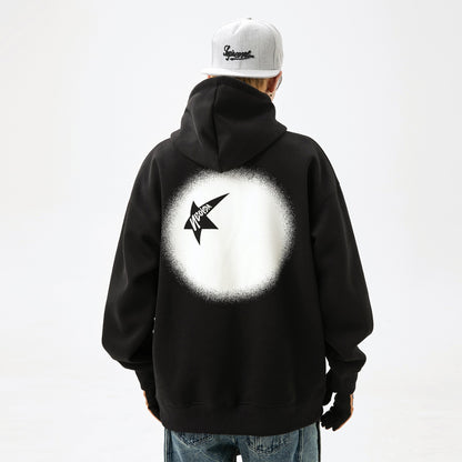 Hoodies foam planet letter print unisex