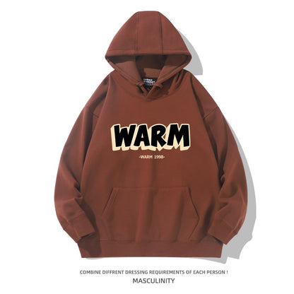 Burgundy heavyweight hoodies oversize couple pullover