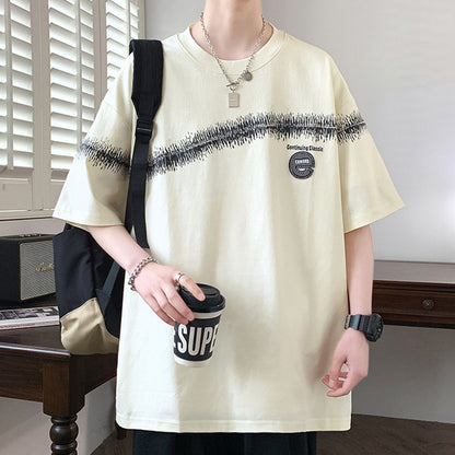 Round neck T-shirt men's casual tops