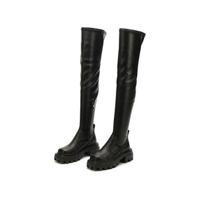 High Over Knee Boots Women's Genuine Leather