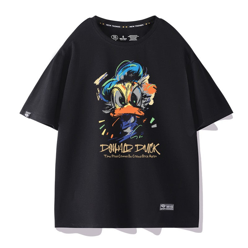 T-shirt Duck Cartoon Short Sleeve Summer Unisex