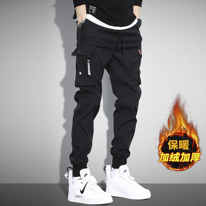 Joggers fitting plush ruffled men pants