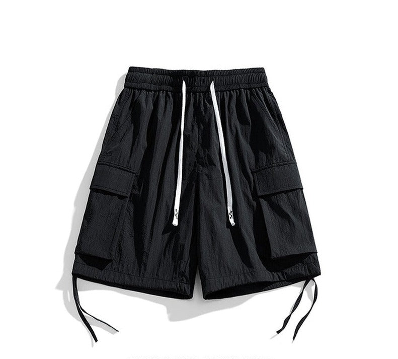 Minimalist wide leg capris for men's outdoor loose fitting sportswear shorts