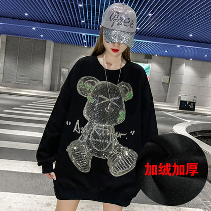 Lard classic Bear diamond sweatshirt women's trend