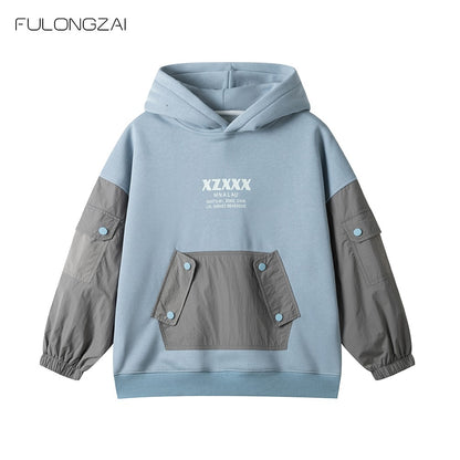 Children's clothing winter boys girls big children hoodies thickened sweater